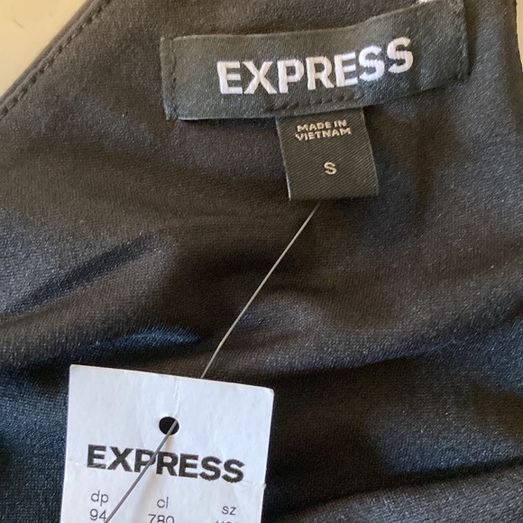 NWT EXPRESS One Shoulder Sheath Dress Black Small Little Black Dress - Picture 9 of 10